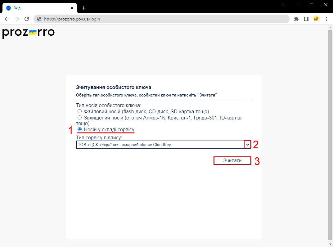 клаудкей для прозоро